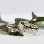 Bark Effect Rings In 9ct White Eco Gold, thumbnail 3 of 11