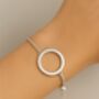 Sterling Silver Adjustable Hoop Bracelet, Gift For Her, thumbnail 2 of 4