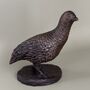 Bronze Partridge Sculpture, 8th Anniversary Gift, thumbnail 8 of 9