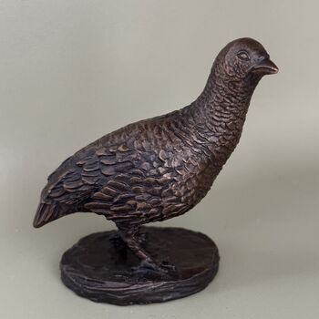 Bronze Partridge Sculpture, 8th Anniversary Gift, 8 of 9