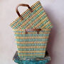Colourful Reed Shopper Basket, thumbnail 2 of 3