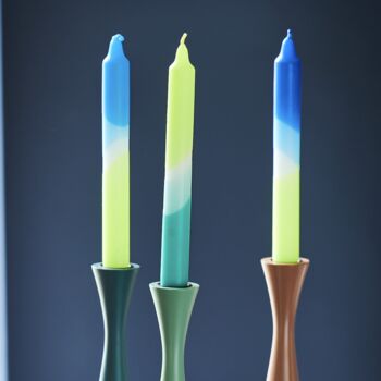 Neon Dip Dyed Dining Candles, 4 of 12