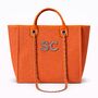Personalised Coral Large Chain Tote Shoulder Bag, thumbnail 6 of 8