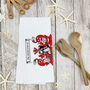 Tea Towel Personalised With Coat Of Arms In Full Colour, thumbnail 4 of 7