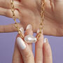 Baroque Pearl Textured Chunky Chain Necklace, thumbnail 4 of 7