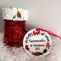 Baby's First Christmas Personalised Wreath Bauble, thumbnail 3 of 5