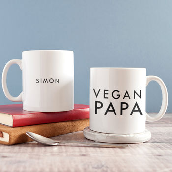 Personalised Vegan Papa Mug, 2 of 5