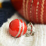 Cricket Ball Lapel Pin Badge, thumbnail 3 of 4