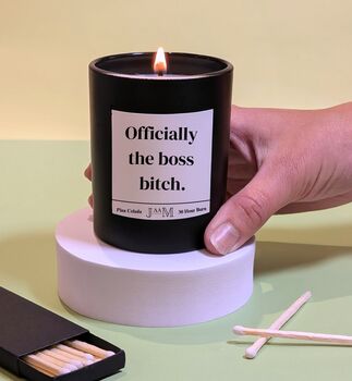 Officially The Boss Bitch Candle For Promotion Colleague Gifts, 3 of 5