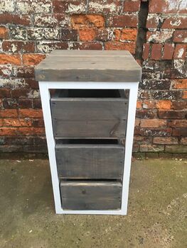 Reclaimed Industrial Timber Drawer Chest Unit 345, 4 of 5