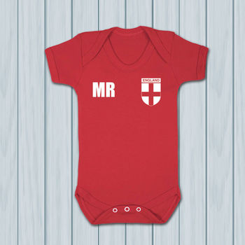 Personalised England Football Supporters Babygrows, 6 of 8
