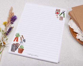 A5 Letter Writing Paper With Gardening Design, 2 of 3