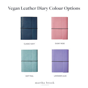 Personalised A5 Vegan Leather 2025 Diary, 4 of 8