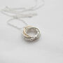 9ct Gold And Silver 50th Birthday Necklace, thumbnail 5 of 11