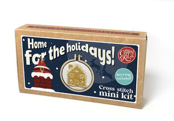 Home For The Holidays! Christmas Mini Matchbox Cross Stitch Kit, 2 of 5