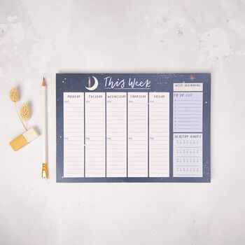 Peaceful Night A4 Weekly Planner Desk Pad, 4 of 4