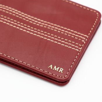 Personalised Vintage Leather Cricket Wallet, 4 of 12