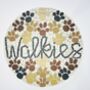 Paw Print Walkies Hanging Mosaic Sign Decoration, thumbnail 5 of 5