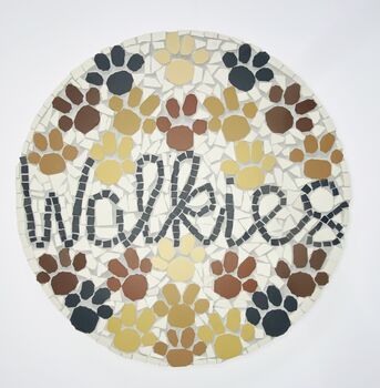 Paw Print Walkies Hanging Mosaic Sign Decoration, 5 of 5