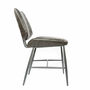 Corrine Vegan Leather Chair Grey Set Of Two, thumbnail 4 of 6
