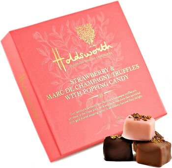 Strawberry And Marc De Champagne Popping Candy Truffles, 3 of 6