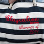 Personalised Staycation Striped Beach Bag, thumbnail 3 of 4