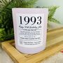 Personalised 30th 1993 Birthday Milestone Candle, thumbnail 3 of 11