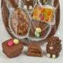 Chunky Half Milk Easter Egg Shell Filled With Seven Luxury Belgian Milk Chocolates, thumbnail 3 of 3