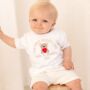Our First Father's Day Bear Personalised Name Embroidered T Shirt, thumbnail 1 of 4