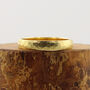 Men's 18ct Gold Hammered Court Wedding Ring, thumbnail 2 of 4