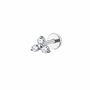 Triple Crystal Mini Flat Back Earring, thumbnail 2 of 5