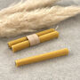 Pair Of Honey Scented Handrolled Beeswax Dinner Candles, thumbnail 3 of 9