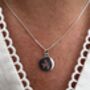 12mm Swallow Silhouette Necklace Sterling Silver, thumbnail 2 of 4
