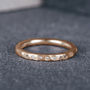 9ct Rose Gold Hammered Wedding Ring With Diamonds, thumbnail 1 of 3