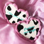 Personalised Retro Heart Iced Biscuit In Cow, thumbnail 2 of 3