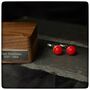 Personalised Red Cricket Ball Cufflinks, thumbnail 9 of 10