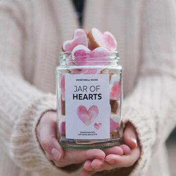 Jar Of Iced Heart Biscuits, 4 of 8