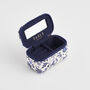 Blue Ditsy Jewellery Box Mini, thumbnail 4 of 5