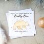 Personalised Polar Bear 1st Daddy Christmas Card, thumbnail 1 of 3