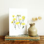 'Yellow Flowers' Greetings Card, thumbnail 2 of 5