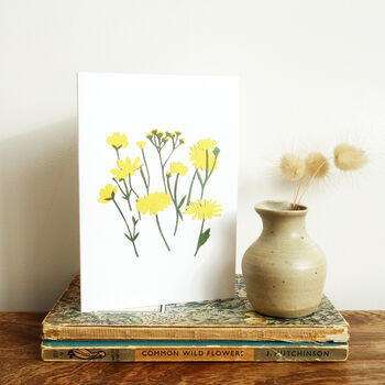 'Yellow Flowers' Greetings Card, 2 of 5