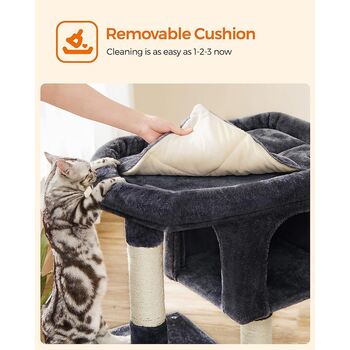 Cat Tree With Sisal Scratching Posts And Plush Condos, 6 of 10