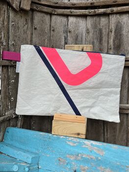 No2 Large Recycled Multifunctional Sailcloth Pouch, 6 of 7