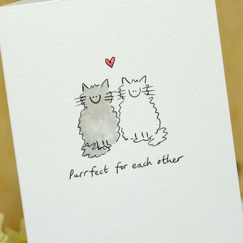 Personalised 'Love Cats' Handmade Card, 4 of 5