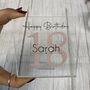 Birthday Acrylic Block Name And Age Milestone Birthday, thumbnail 4 of 6