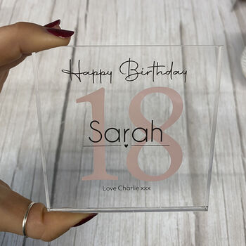 Birthday Acrylic Block Name And Age Milestone Birthday, 4 of 6