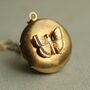 Gold Brass Butterfly Locket, thumbnail 1 of 8