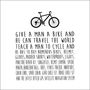 'Give A Man/Woman A Bike' Enamel Mug, thumbnail 5 of 10