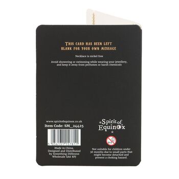Talking Board Planchette Necklace Greeting Card, 4 of 4