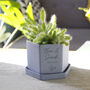 Personalised Anniversary Hexagon Plant Pot For Couples, thumbnail 2 of 9